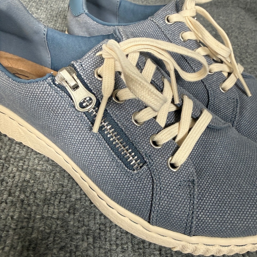 Clarks Collection Womens Size 7 Sneakers Shoes Blue Caroline Echo Casual Zipper - Picture 7 of 10
